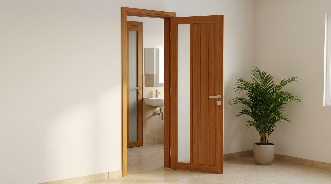 Bathroom Door Design: 25+ Waterproof WPC, PVC & Glass Door Ideas for Indian Homes