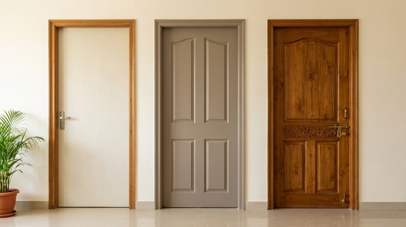 Flush Door vs Panel Door vs Solid Wood: Which Door Type is Best for Your Home?