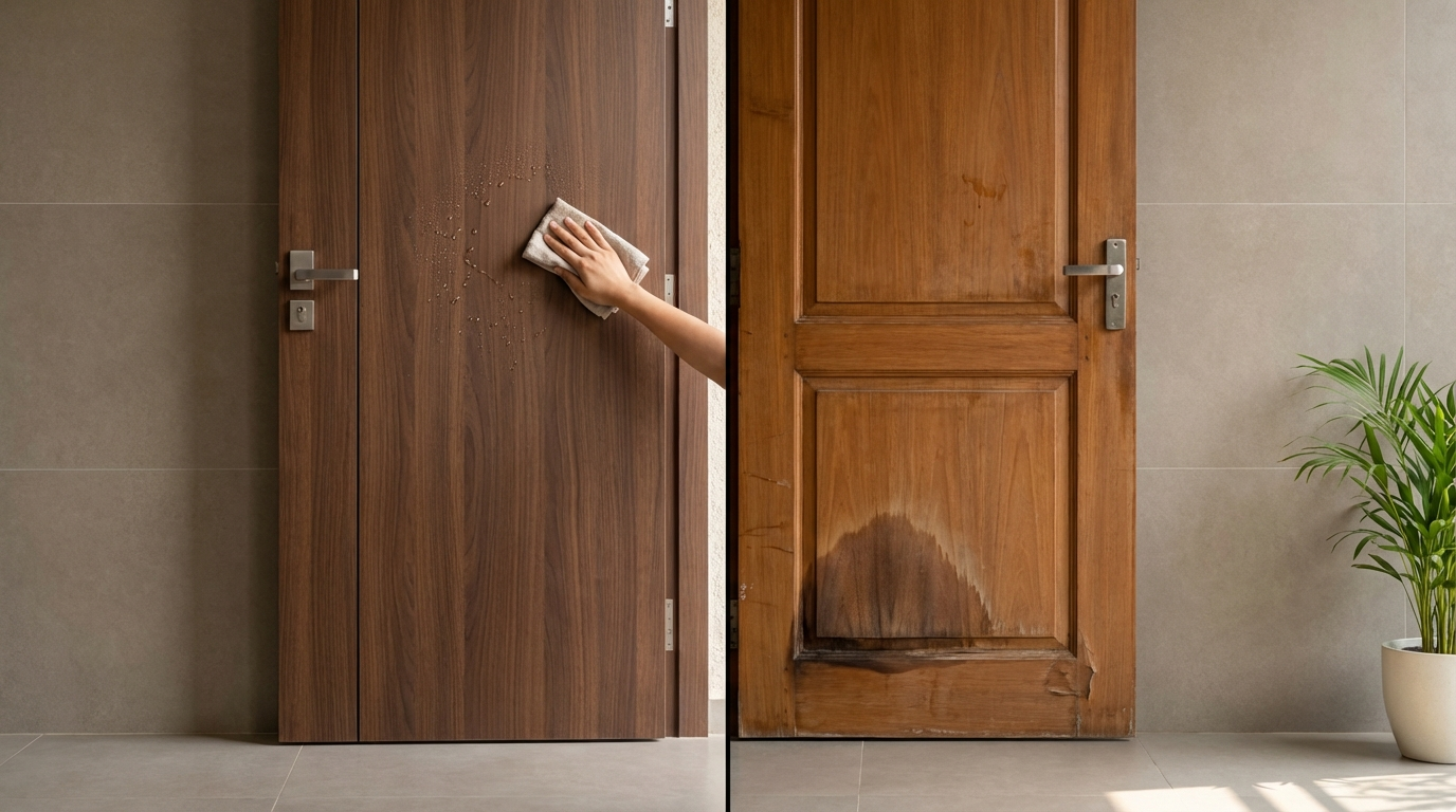 WPC Door Design & Price Guide: 40+ Designs, Colors & Comparison with Wooden Doors